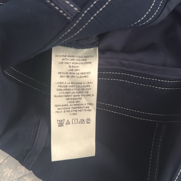 NWOT Maeve for Anthropologie Portside Navy Blue Romper size  12 - Picture 11 of 12